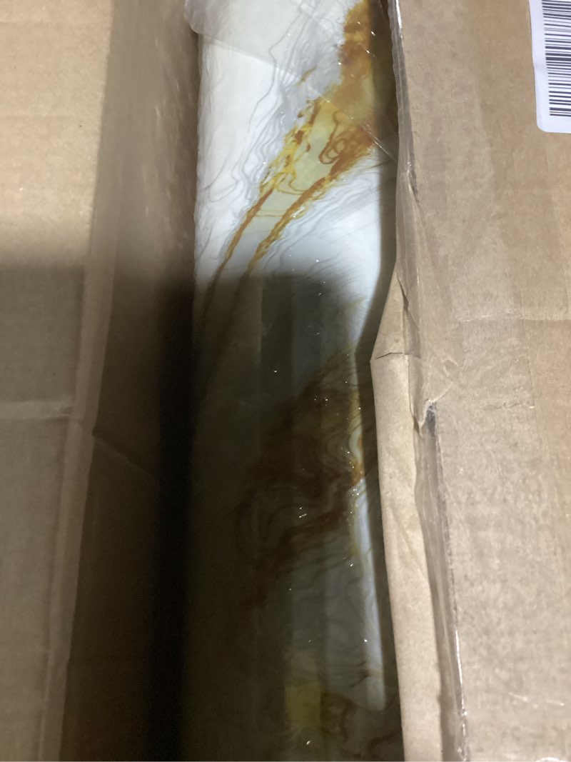 Condition photo showing New/Like New for 2.4mm Thick Marble Contact Paper for Countertops Waterproof Peel and Stick Wallpaper Removable Self Adhesive Gold and White Thickened Wall Paper Roll for Kitchen Bathroom Furniture 23.62" x 110.24" Yh-088 23.6" x 110.2"