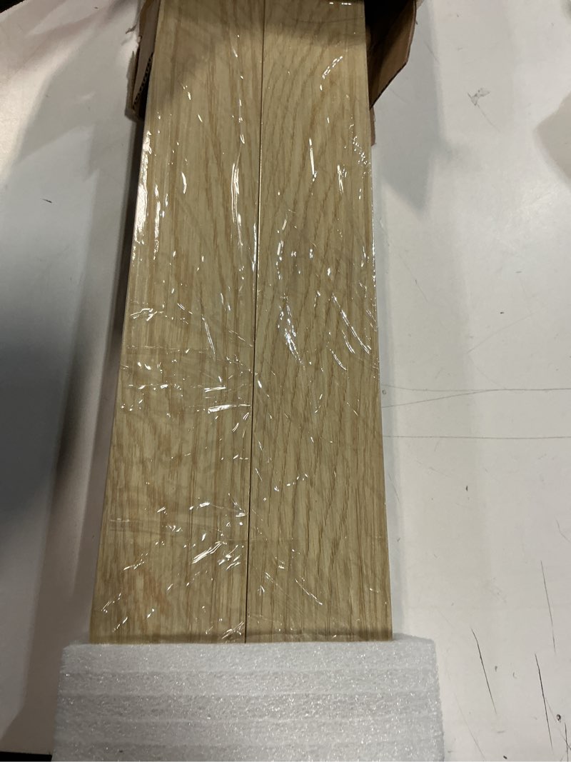 Condition photo showing Good Condition for Canvas Frame for 32x48 Art Prints Oil Paintings, 1.5" Deep DIY Metal Square Floating Frames for Landscape Portrait Living Room Fireplace Decor, Horizontal or Vertical Display (Natural) 32x48" Natural Woodgrain