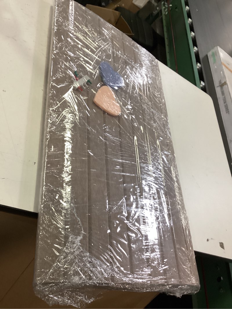 Condition photo showing Good Condition for 48x32 inches Large Bulletin Board, Decorative Felt Pin Board, 0.35“ Thick Foldable Photo Display Board with Self-Adhesive Tape, Vision Board for School Home Kitchen Office Walls - Dark Camel