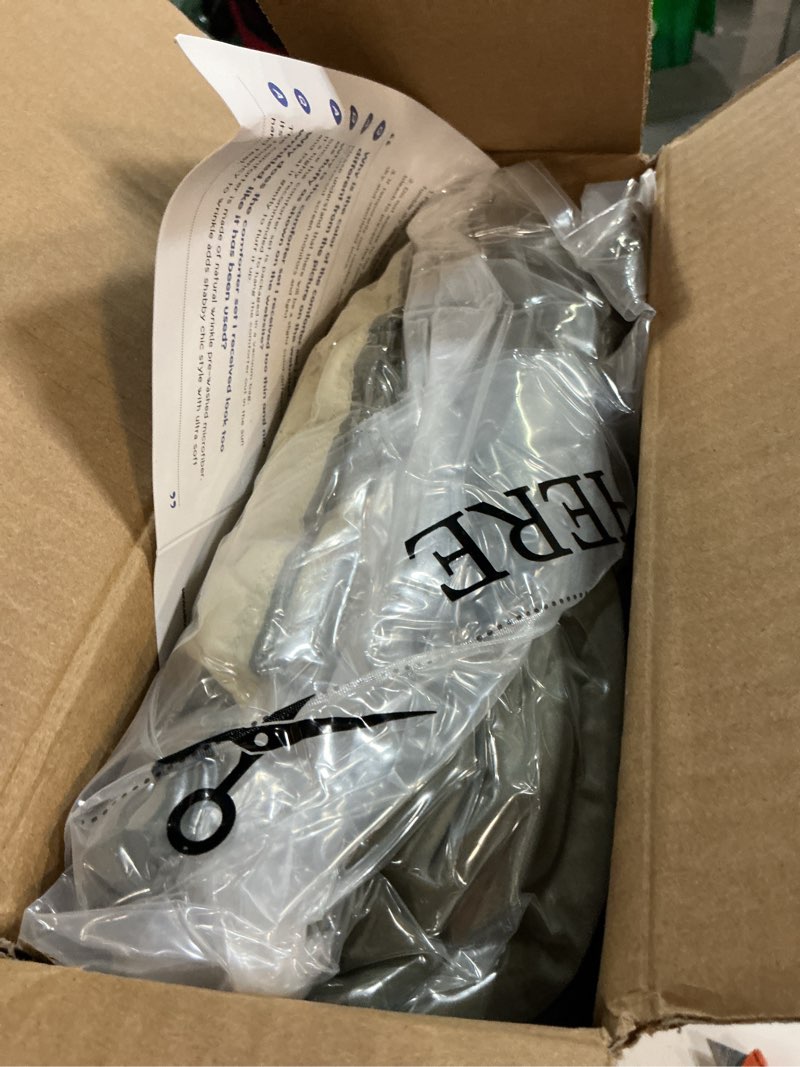 Condition photo showing New/Like New for hig 3pc olive green twin/twin xl comforter set - all season reversible down alternative comforter with sham - quilted duvet insert with corner tabs - box stitched - breathable, soft, fluffy olive twin/twin xl
