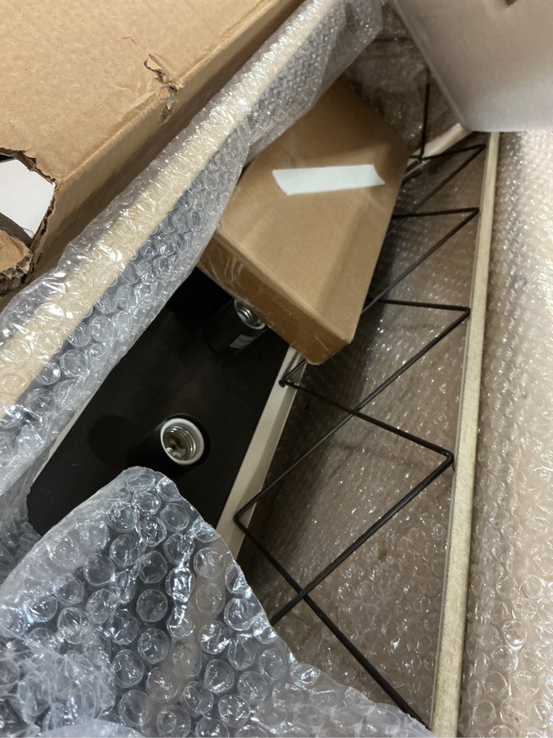 Condition photo showing Good Condition for Q&S Dining Room Chandelier Light Fixtures,Farmhouse Rustic Vintage Antique Linear Chandeliers Pendant Ceiling Light Fixture for Kitchen Island Bar Office Coffee Shop 5-Lights Oak and ORB UL Listed Oak White-5