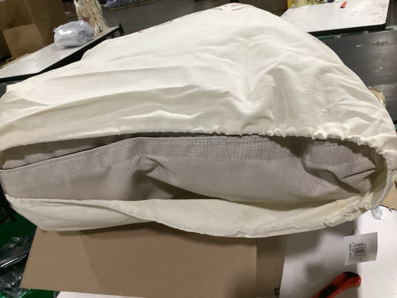 Condition photo showing As Is for badesofa® luxury bath pillow s - ultra comfortable & quick-drying bath back pillow - washable full body bath pillow for bathtub - therapeutic head and neck support - luxury spa cushion in ivory pearl ivory pearl small (single pillow)