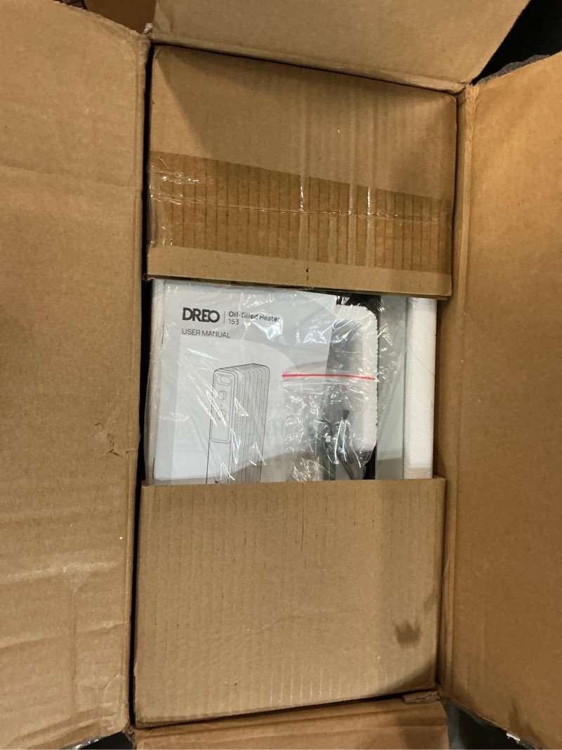 Condition photo showing Good Condition for dreo radiator heater, dual knobs, 8 safety protection, 1500w electric space heaters for indoor use large room, energy saving, quiet oil filled radiator for bedroom, adjustable thermostat gray