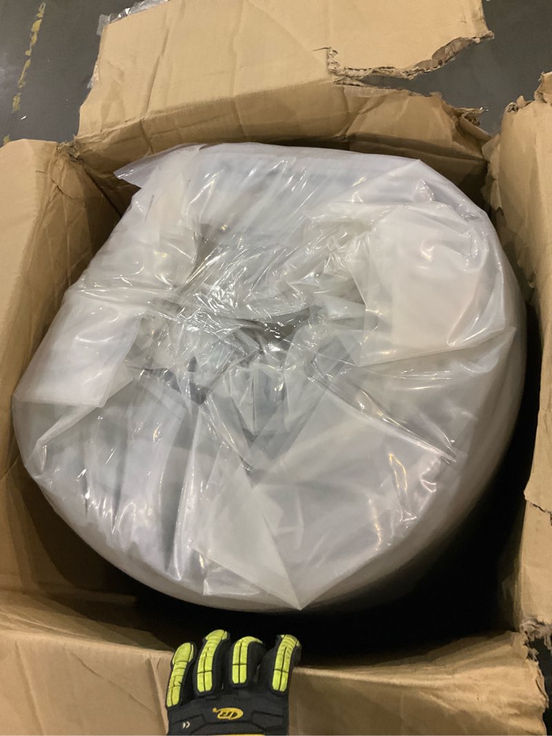 Condition photo showing As Is for Homall Sectional Couches for Living Room, Modern Boneless Couch with Deep Seat, Upholstered Cloud Sofa, No Assembly Required (Dark Grey, Three-Seater Sofa) Dark Grey Three-seater Sofa