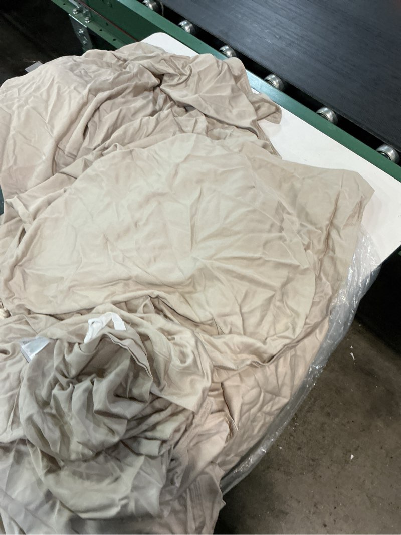 Condition photo showing Good Condition for bamboo fitted sheet set color: sand size: king