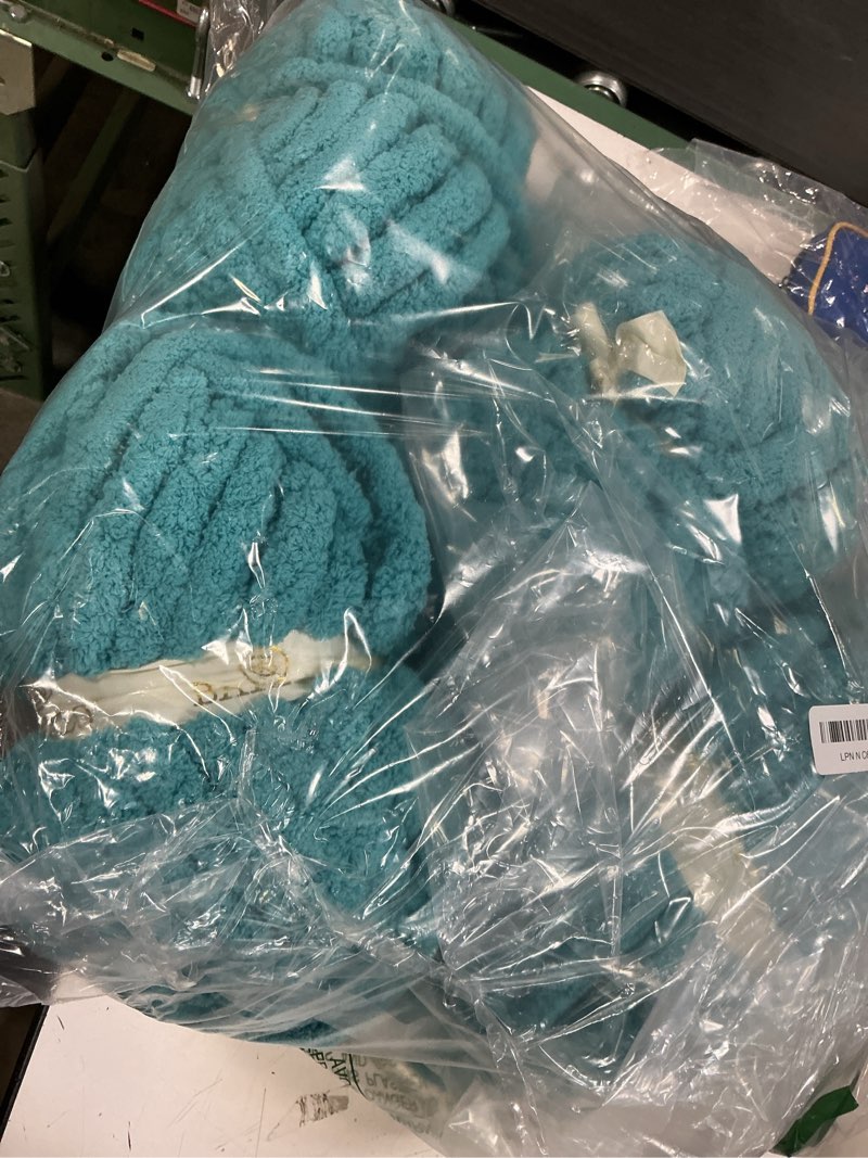 Condition photo showing Good Condition for chunky yarn for hand knitting, chunky chenille blanket yarn for crocheting, bulky soft fluffy chenille for blanket project, 8 pack of 8oz/25yds, baby pink