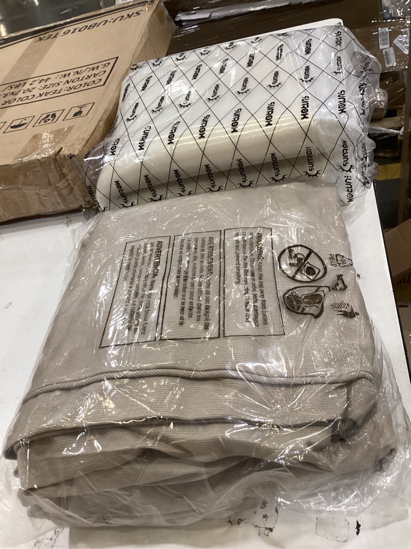 Condition photo showing Good Condition for sunrox dryfast foam fadeshield water resistant outdoor all-weather deep seating cushion set 22”x24” husk birch