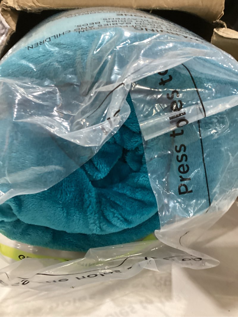 Condition photo showing Good Condition for Bedsure GentleSoft Sherpa Fleece Blankets King Size for Bed - Thick and Warm Throw for Women and Men, Soft Fuzzy Plush King Blanket for Winter, Teal, 108x90 Inches King (108" x 90") 03 - Teal