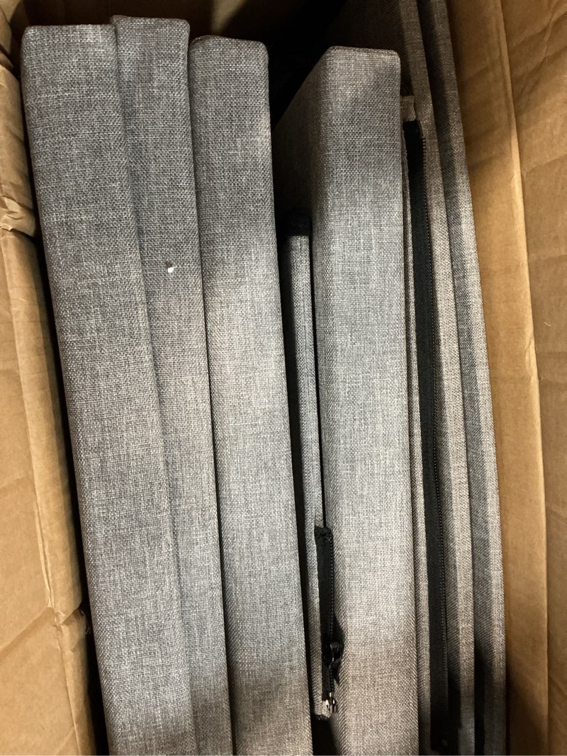 Condition photo showing As Is for love's cabin dog stairs for small medium or large dogs with storage and adjustable steps, foldable cat steps for bed or couch, 4-step gray folding ramp with zip up to 200 lbs, solid grey solid grey 4 37.4"dx17"wx21.3"h