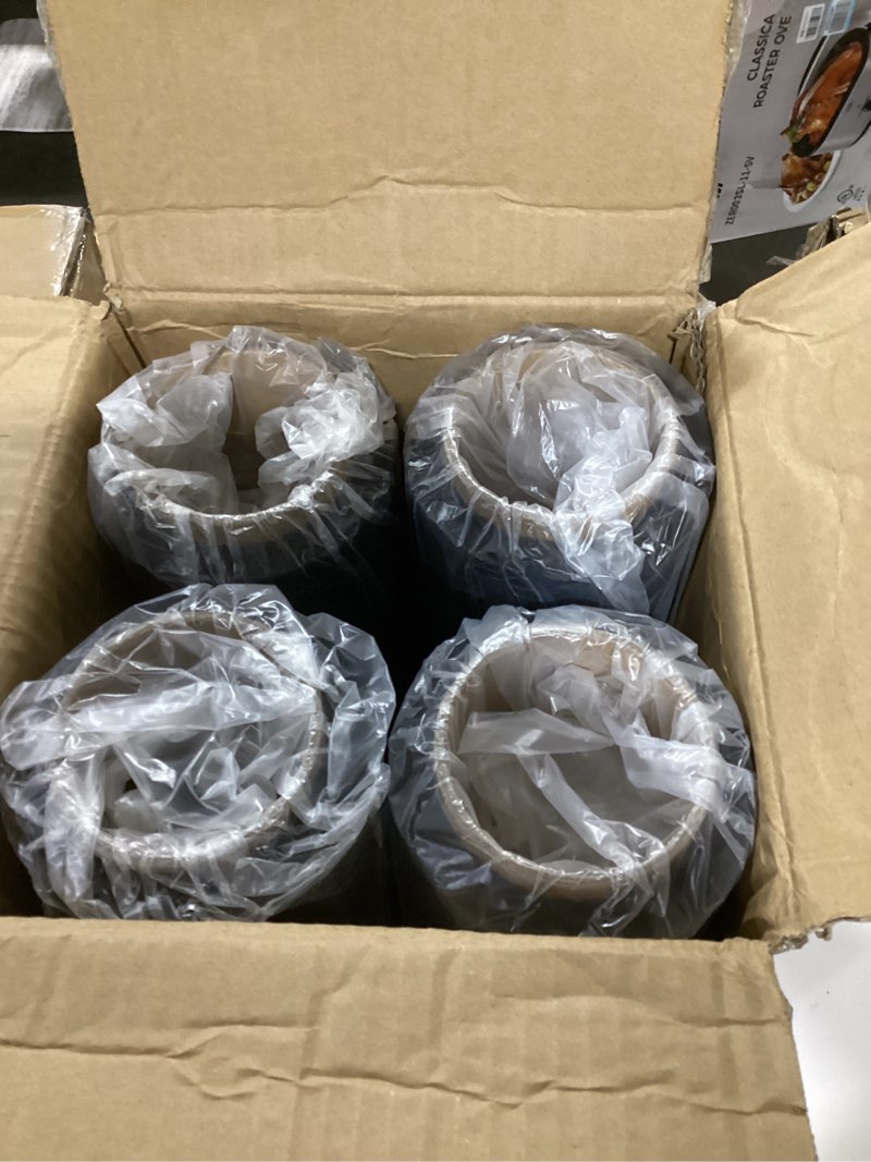 Condition photo showing New/Like New for Black Stretch Film/Wrapping Paper Thickness, 18 Inch 1500 Feet Plastic wrap roll,Industrial Strength, Heavy Duty Shrink Wrap idea for Moving, Shipping, and Pallet Packing 18inch-4pack-black 4Pack