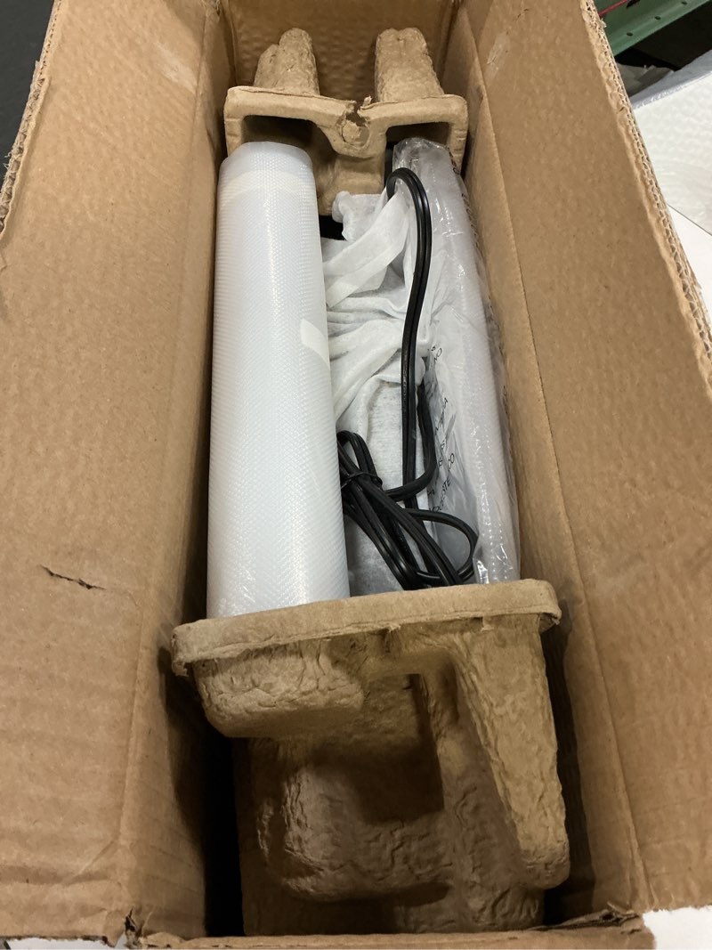 Condition photo showing Good Condition for FoodSaver PowerVac Compact Vacuum Sealing Machine Stainless Steel & Black Vertical Storage VS0150 | Preserves freshness reduces bag waste for both dry and wet food