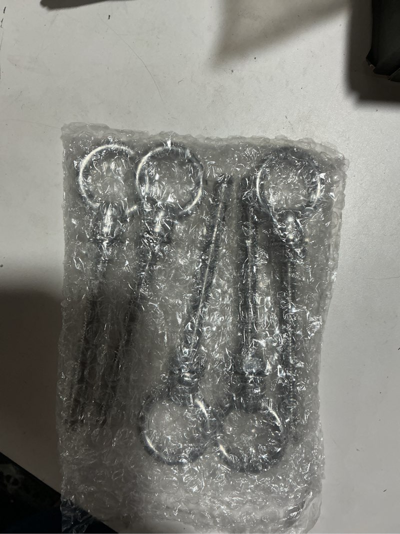 Condition photo showing Good Condition for qwork stainless steel machinery eye bolt with shoulder, 5 pack 3/8" x 4" long 304 stainless steel marine grade shoulder eye bolt, threaded eyebolts