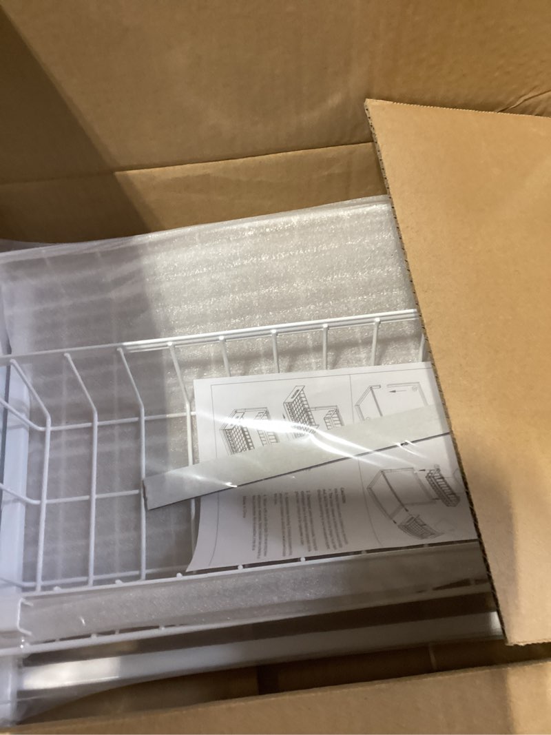 Condition photo showing New/Like New for REALINN Under Sink Organizer, Pull Out Cabinet Organizer 2 Tier Slide Out Sink Shelf Cabinet Storage Shelves, Under Sink Storage for Kitchen Bathroom Cabinet, White, 1 Pack White 1 Pack