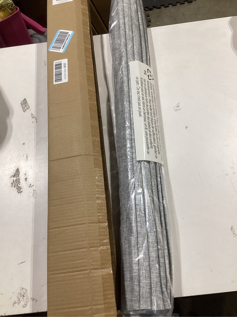 Condition photo showing New/Like New for lazblinds no tools no drill cordless roman shades for windows, blackout thermal insulated uv blocking window blinds, lightweight fabric blinds for indoor windows, 35.5" w x 60" h, blackout - grey grey 35.5" w × 60" h