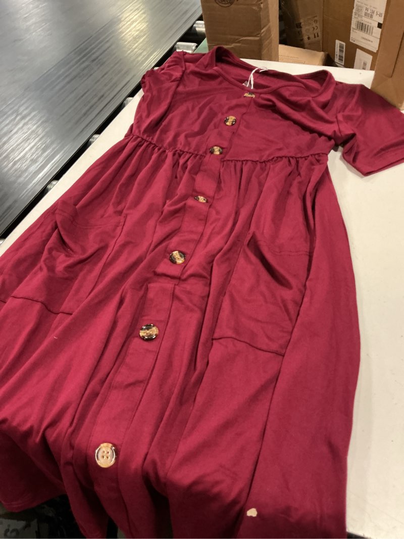 Condition photo showing Good Condition for (size s)zeagoo summer dresses for women short sleeve elegant midi dress casual midi dress v neck tunic dress a-line knee length beach dress with pockets s