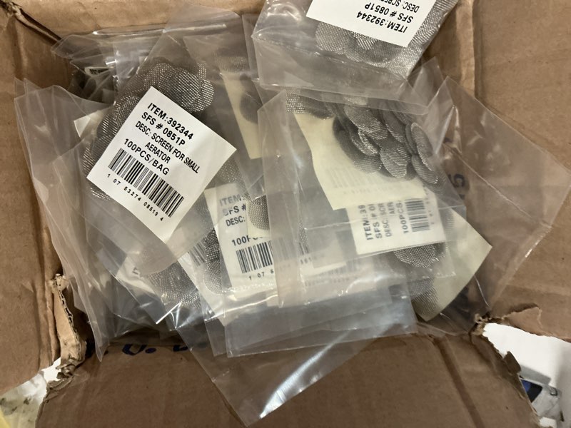 Condition photo showing New/Like New for 10000 pcs stainless steel faucet screen replacement kit – 5/8 inch (0.625? / 15.88mm) aerator filter mesh for sink, bathroom, and outdoor spigots