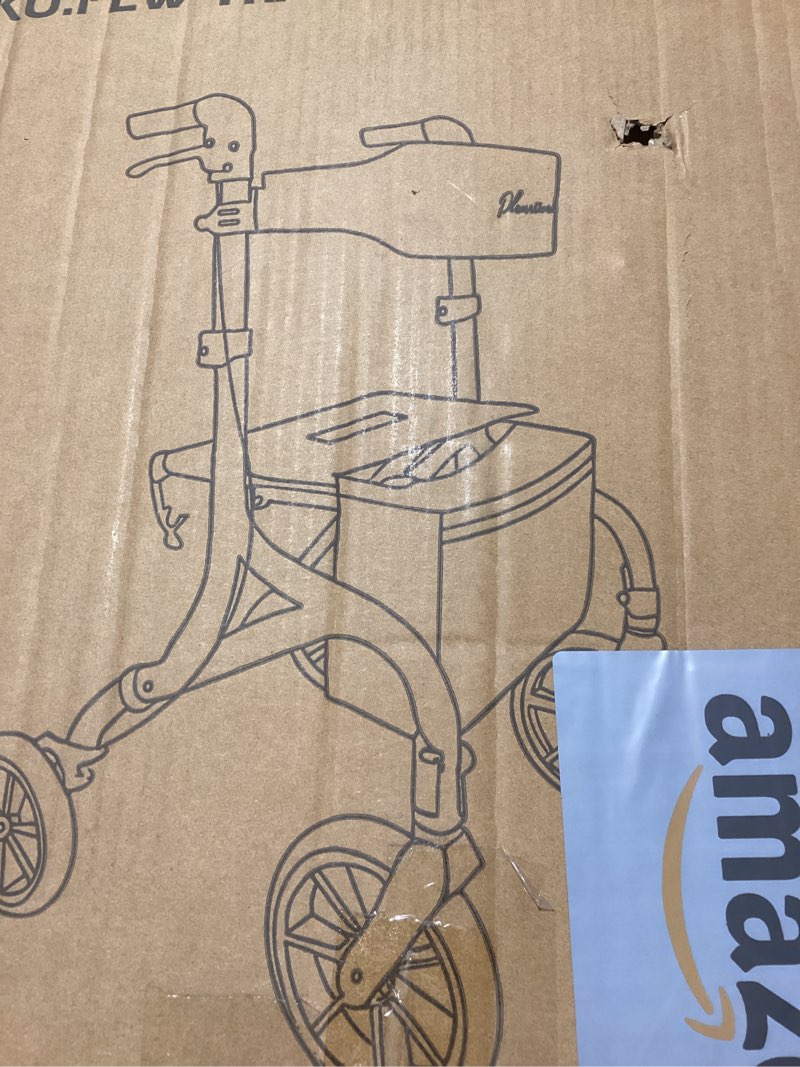 PLANET WALK Super Lightweight Rollator Walker for Seniors, Foldable Rolling Walker with Seat and 10"