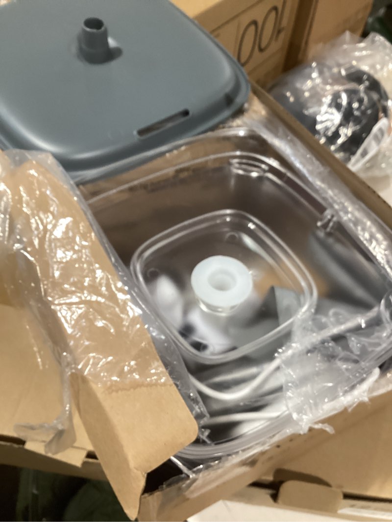 Condition photo showing As Is for Veken Innovation Award Winner 95oz/2.8L Pet Fountain, Automatic Cat Water Fountain Dog Water Dispenser with Replacement Filters for Cats, Dogs, Multiple Pets (Transparent Grey, Plastic) Transparent Grey Plastic