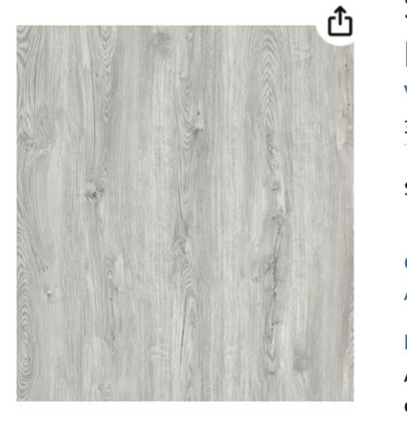 SPC Flooring Tiles, Durable & Easy Installation 10-Pack, Light Gray