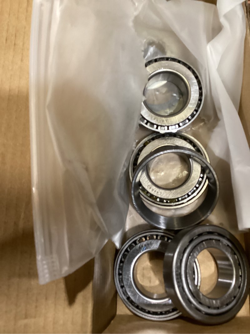 Condition photo showing Good Condition for pack of 2 trailer axle hub wheel bearing kits l44643 l44610 fits for 1'' 2000-2200 lbs trailer axle, 12192tb grease seals od 1.980'' 1 l44643 pack of 2