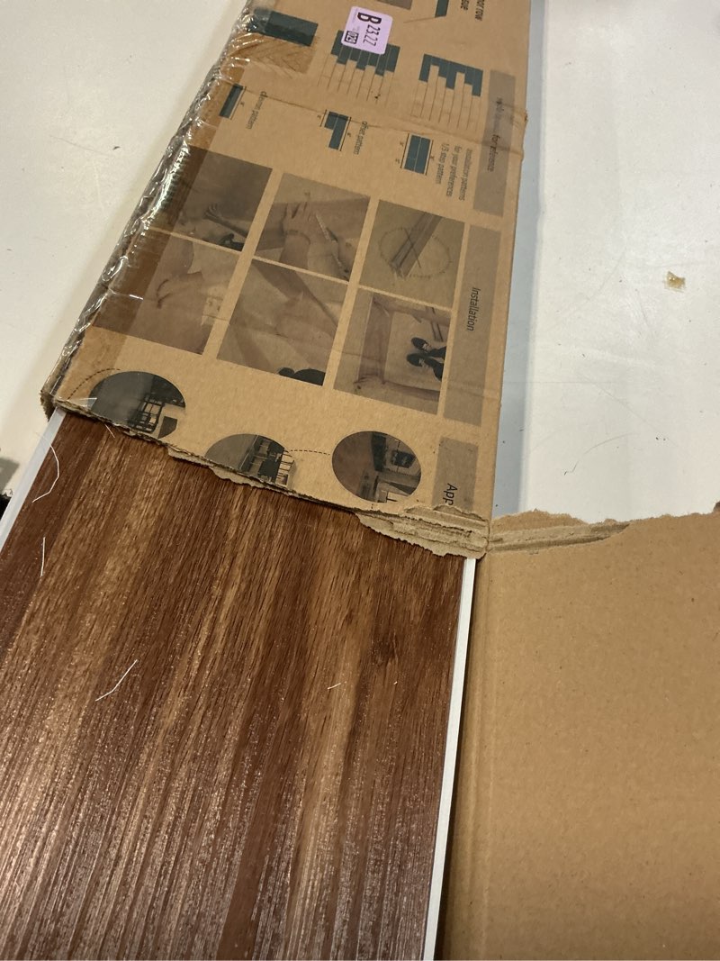 Condition photo showing Good Condition for art3d 36-pack 54 sq.ft peel and stick floor tiles vinyl plank flooring wood look, adhesive and waterproof tile sticker for bedroom, living room, kitchen, rv in rosewood 36 x 6 x 0.1 inches rosewood 36