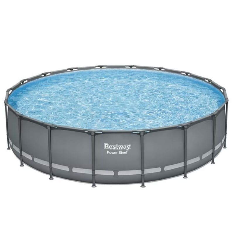 bestway power steel 18’ x 48” round above ground pool set