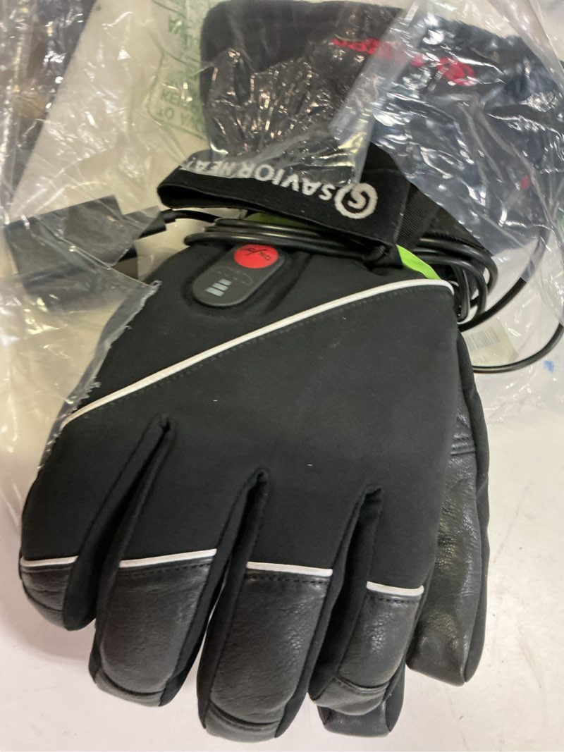 Condition photo showing Good Condition for savior heat heated gloves for men women, rechargeable electric heated leather skiing and snowboarding gloves black xx-large