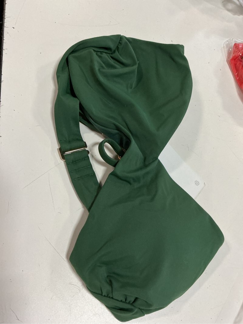 Condition photo showing Good Condition for italian v-neck bikini top, s, palm