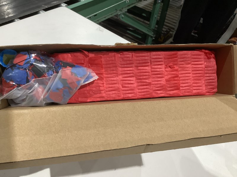 Condition photo showing Good Condition for Number 5 Spider Web Piñata Bundle with Blindfold Small Piñata Birthday Party Decoration for Mexican Fiesta Cinco De Mayo Anniversary Celebration Gift, 15.75 x 11 x 2.8 In(Red Blue) Number 5 Red Blue