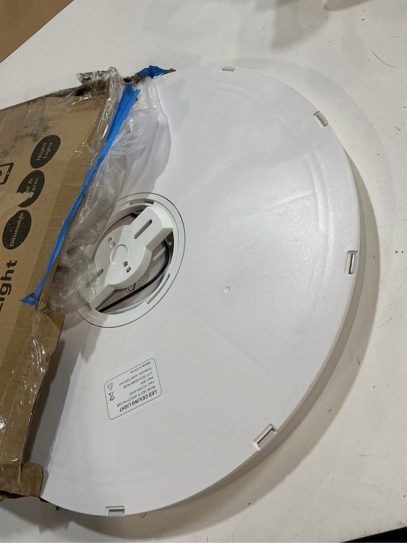 Condition photo showing Good Condition for 15.8inch RGB LED Ceiling Light Fixture with Remote, 36W 3600LM Flush Mount Light Fixture,DIY Colors,Disco Mode,3000K-6500K Dimmable Ceiling Lights for Bedroom,Living Room,Smart App