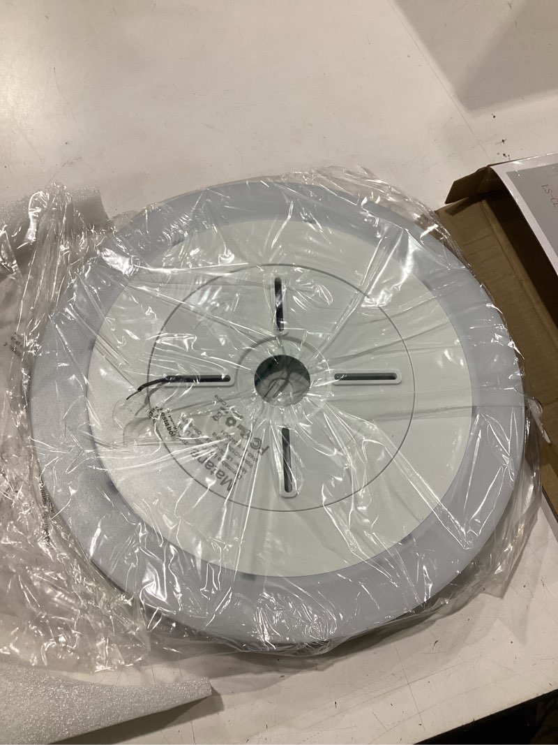 Condition photo showing New/Like New for matane 12 inch led flush mount ceiling light fixture with night light, 24w 2400lm 3000k/4000k/5000k selectable, dimmable ceiling lights for bedroom, dining room, kitchen, round black black 12 inch 1pack