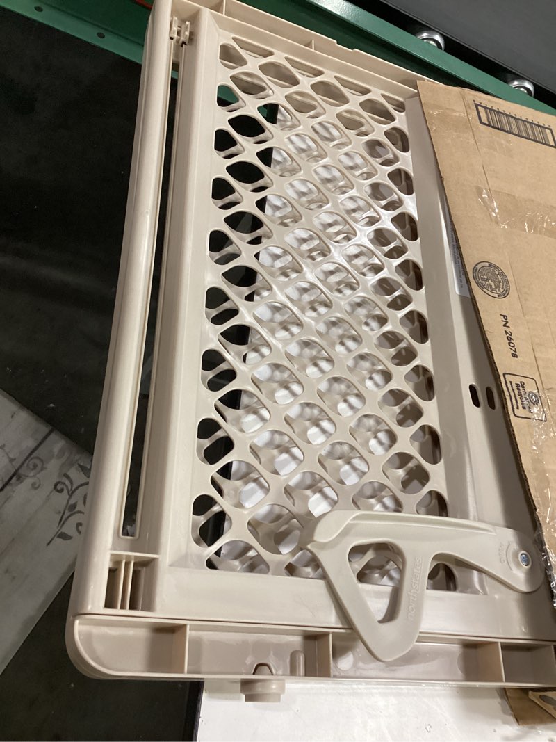 Condition photo showing Good Condition for Toddleroo by North States - Supergate Ergo Baby Gate: Plastic Baby Gate for Stairs & Doorways - Adjustable Indoor Safety Gate - Made in USA - 26 to 42 Inches Wide - 26 Inches Tall - Sand