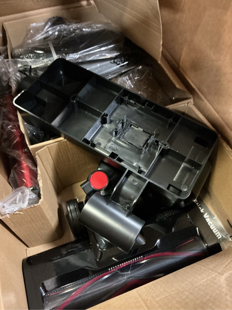 Condition photo showing Good Condition for cordless vacuum cleaner, upgraded 55kpa 650w 70mins stick vacuum with hurricane mode, self-standing, touch screen, 1.8l dust cup, anti-tangle wireless vacumm, vacuum cleaners for home/pet hair/carpets red