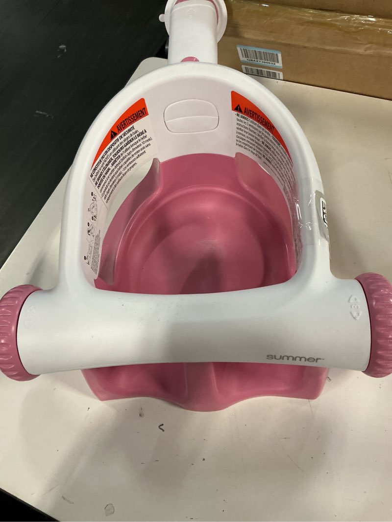 Condition photo showing As Is for Ingenuity My Bath Seat for Sit-Up Baby Bathing, Sure & Secure Suction Cups, ASTM Safety Tested & Approved, Backrest for Assisted Sitting, Easy Setup & Storage, Pink