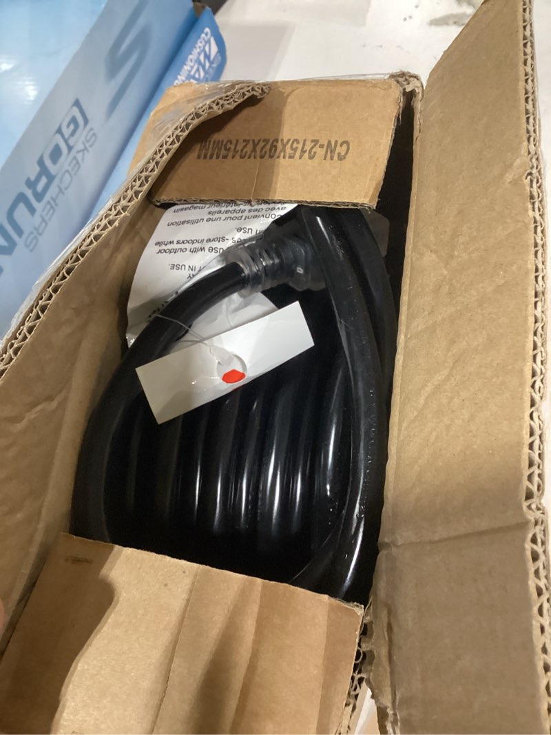 Condition photo showing Good Condition for 12 gauge 50 ft heavy duty outdoor extension cord waterproof with lighted end,black 12 gauge extension cord flexible and cold resistant 3 prong grounded plug,15amp 1875w sjtw etl listed 50ft-1pc 12 gauge black