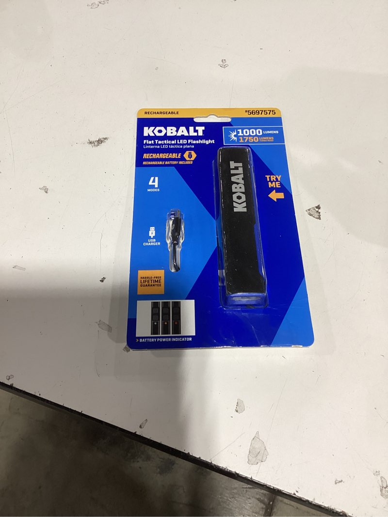  kobalt 1000-lumen 4 -adjustable mode led rechargeable flashlight