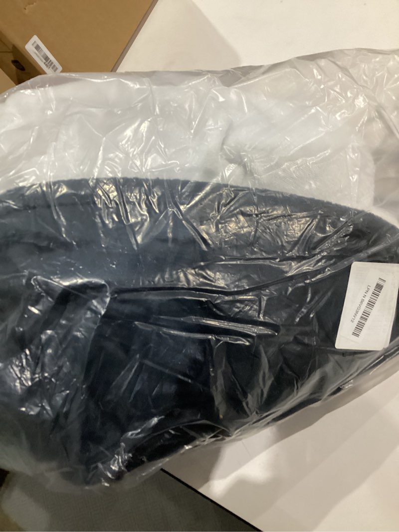 Condition photo showing Good Condition for electric heated blanket, soft flannel fabric heating blanket features 5-level temperature adjustment machine washable etl certified double-sided heating blue & white