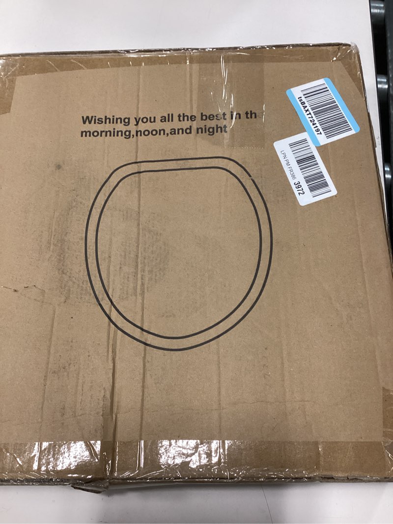 Condition photo showing New/Like New for round toilet seat wood toilet seat prevent shifting with zinc alloy hinges american standard size toilet seat easy to install also easy to clean(round,sparkling classical gold) round classical gold