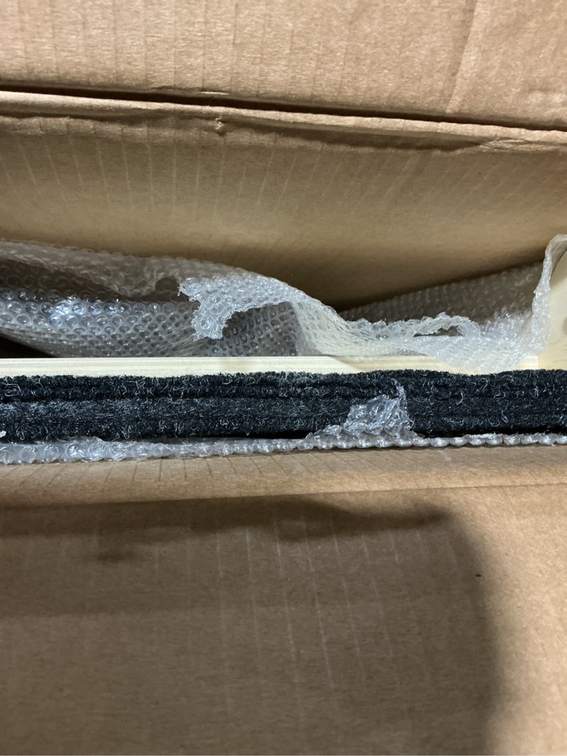Condition photo showing New/Like New for Dog Ramp for Bed - Foldable Small to Large Dog Ramp for Couch - 6 Adjustable Height from 12" to 24" - Stairs with High Traction Mat - Wooden Portable Ramp for Dogs to Get on Bed Couch Car Up to 200LBS Burlywood(black)
