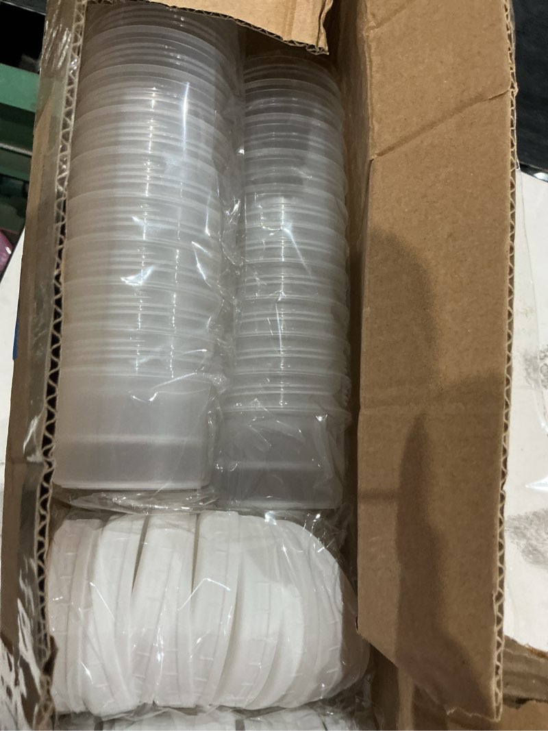 Condition photo showing Good Condition for afcabakila 50 pack food storage containers with lids, 5 oz bpa-free plastic containers, reusable sma