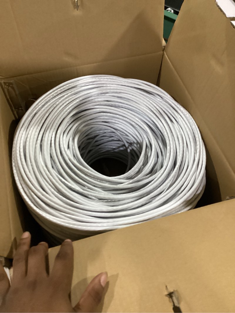 Condition photo showing Good Condition for monk cables | cat6 plenum cable 1000ft | utp, 23awg, 550mhz | dsx-8000 certified | most certified cable of the whole market (white)