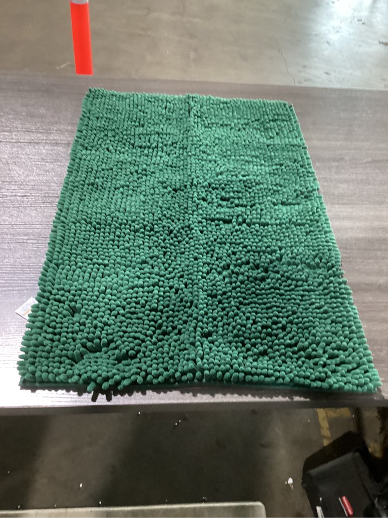 Condition photo showing Good Condition for muddy mat® | super absorbent door mat indoor, microfiber quick dry chenille entryway rug, non-slip front door mat, indoor mats for entryway, machine washable pet rug, army green 48"x72"