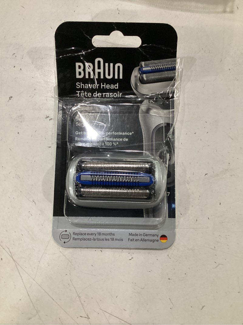 Condition photo showing Good Condition for braun series 7 electric shaver replacement head, easily attach your shaver head for a shave as efficient as day one, compatible with new generation series 7 shavers, 74s, silver