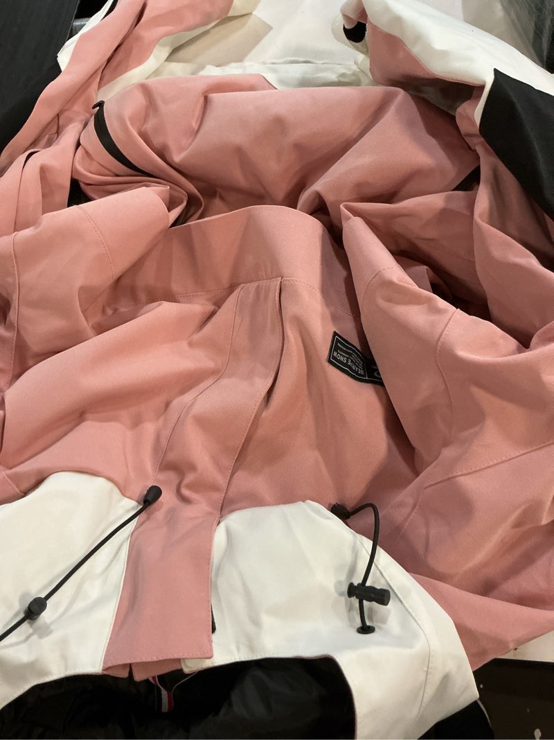 Condition photo showing As Is for (size:l)searipe womens ski jacket mens snow jacket waterproof winter snow coat couples pullover snowboard hooded large s2159 pink