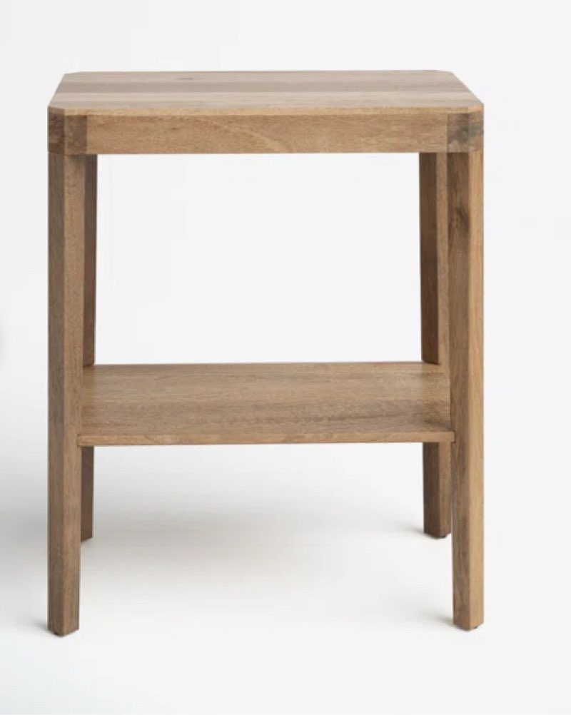 Ardentown solid wood side table with storage