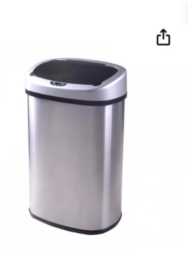 FDW Kitchen Trash can for Bathroom Bedroom Home Office Automatic Touch Free Garbage bin with lid Brushed Stainless Steel Rectangular 13 Gallon / 50L Visit the FDW Store