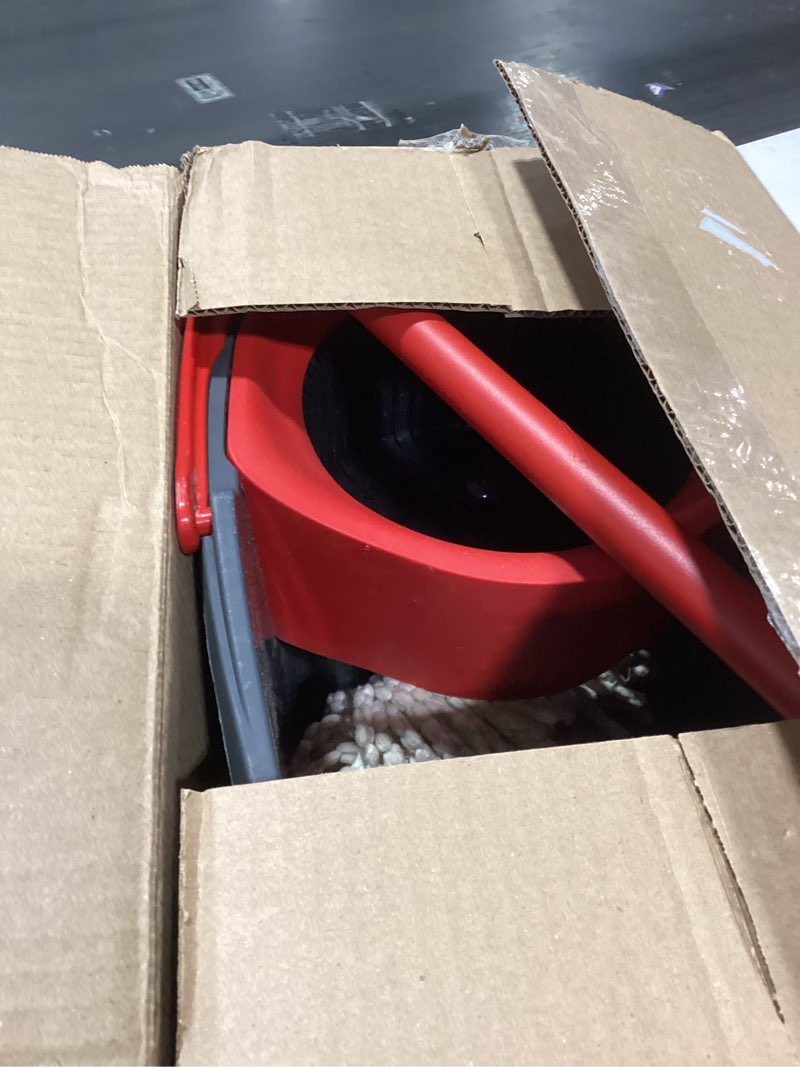 Condition photo showing New/Like New for O-Cedar EasyWring Microfiber Spin Mop, Bucket Floor Cleaning System, Red, Gray, Standard Easywring Spin Mop & Bucket
