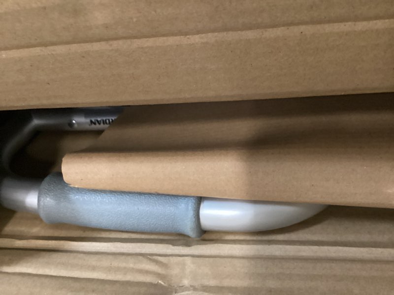 Condition photo showing New/Like New for Medline Lightweight Two Button Folding Walker with 5" Wheels, Aluminum Frame Supports up to 300 lbs Metallic 1 Count (Pack of 1)