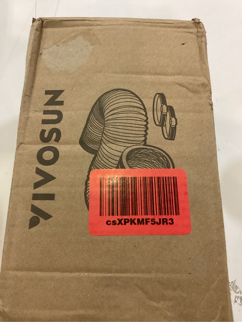 Condition photo showing New/Like New for vivosun 6 inch flex air aluminum duct for ventilation, 25 feet long heavy-duty multi-layer dryer hose vent for heating cooling ventilation and exhaust, 2 clamps included 6" x 25ft silver