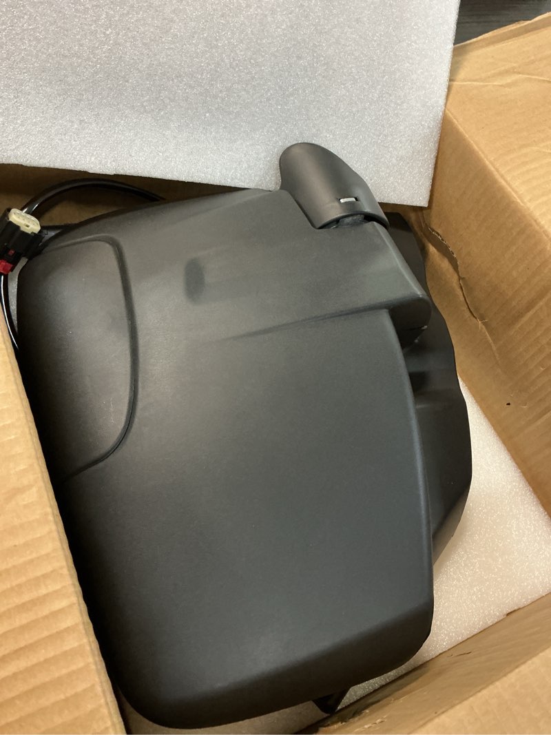 Condition photo showing Good Condition for driver side mirror,mirror assembly compatible with 2015-2025 ford transit 150 250 350 350 hd,transit tow power glass,towing without signal light non heated,black(short arm) 3 pins-without indicator left driver side